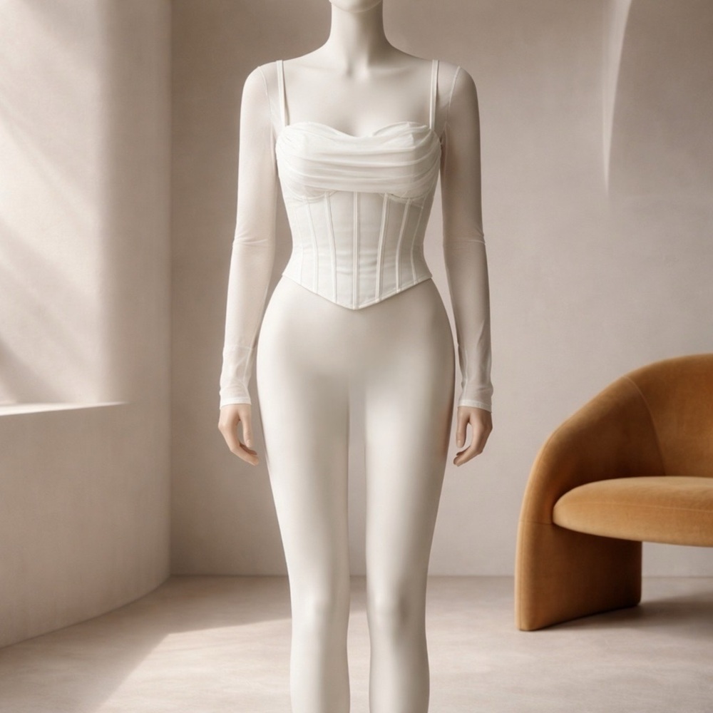 Windsor White Satin-Look Blouse